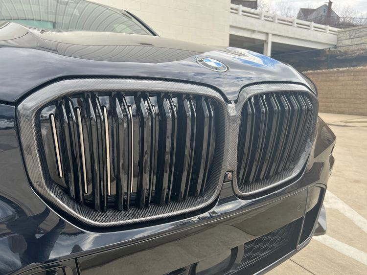BMW X5 & X5M G05 F95 Carbon Fibre Single Slat Front Grills (2018-2023)
