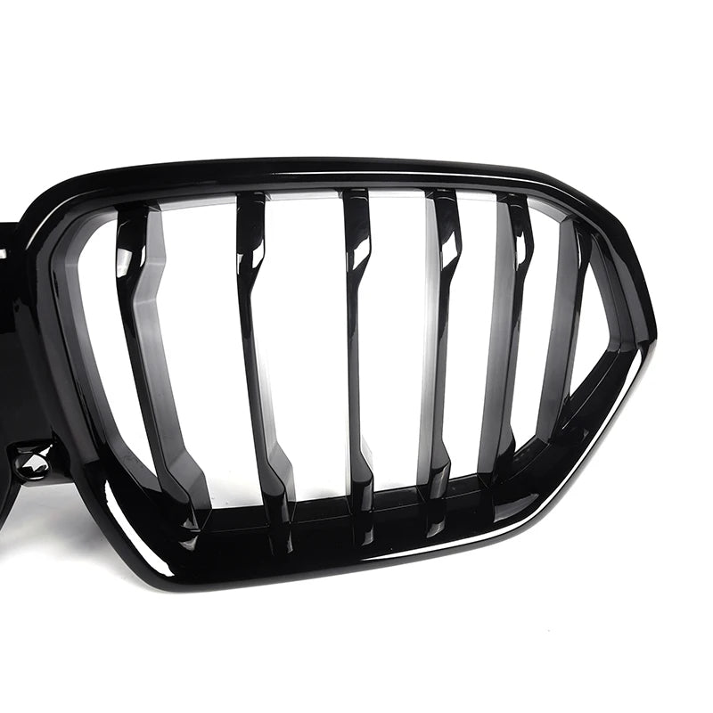 BMW X6 & X6M G06 F96 Gloss Black Single Slat Front Grills (2019-2022)