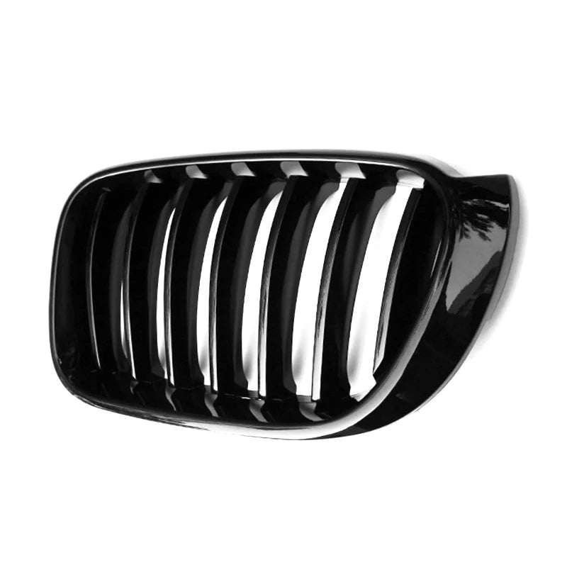 BMW X3 X4 F25 F26 LCI Gloss Black Single Slat Front Grills (2014-2018)