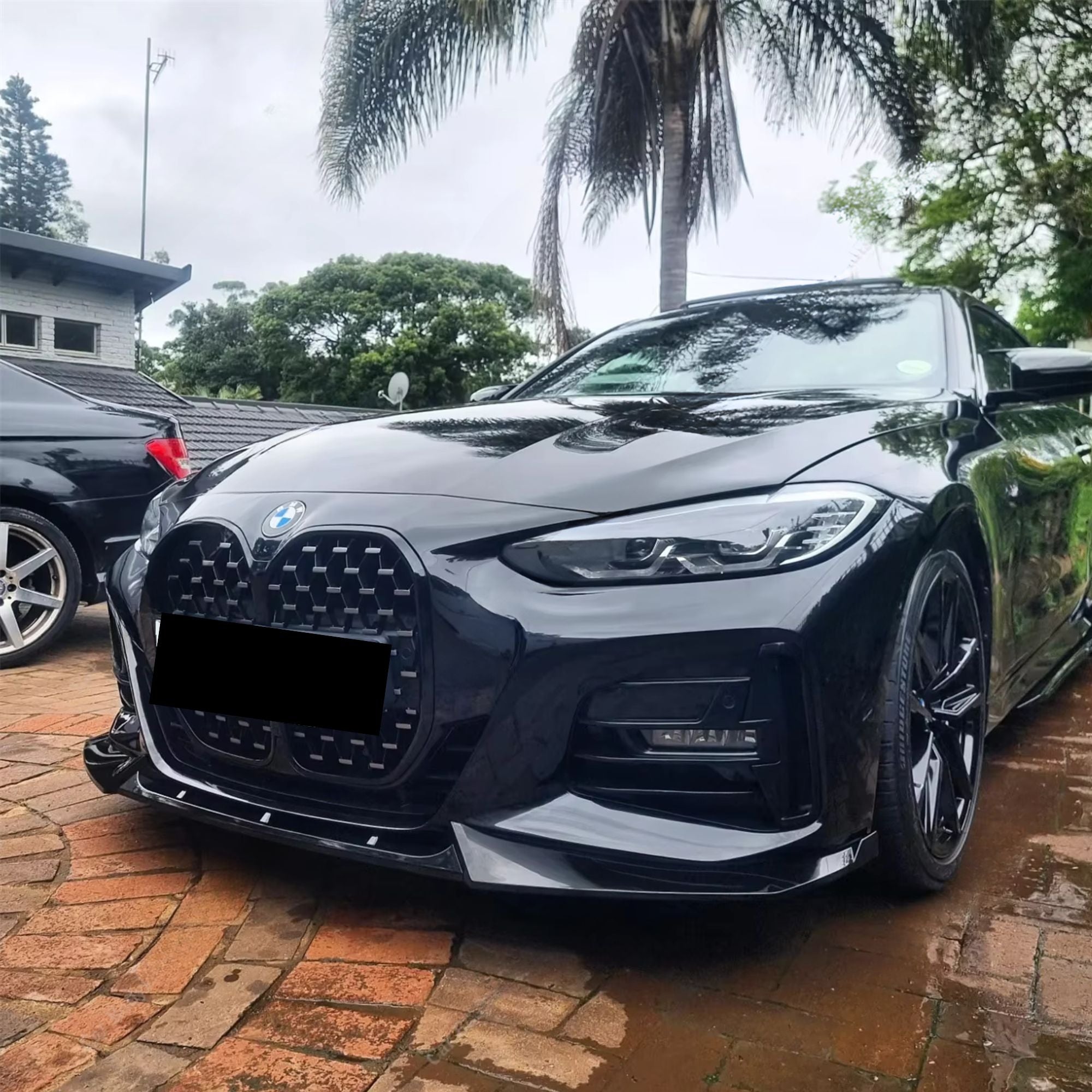 BMW Serie 4 G26 M Sport Lip Frontal Negro Brillo Estilo Competición (2020+)
