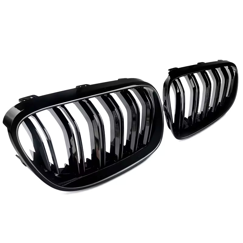 BMW 3 Series E92/E93 LCI Gloss Black Double Slat Front Grills (2010-2013)