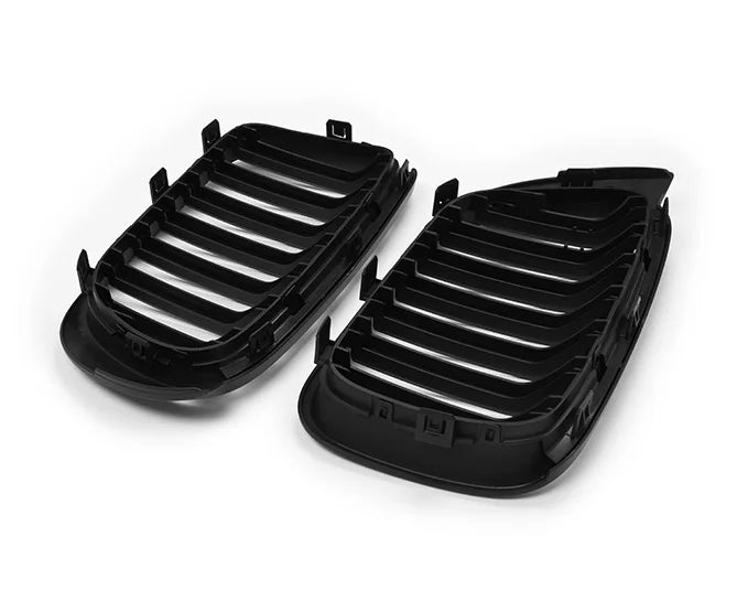 BMW X3 X4 F25 F26 LCI Parrillas Frontales Doble Lama Negro Brillo (2014-2018)