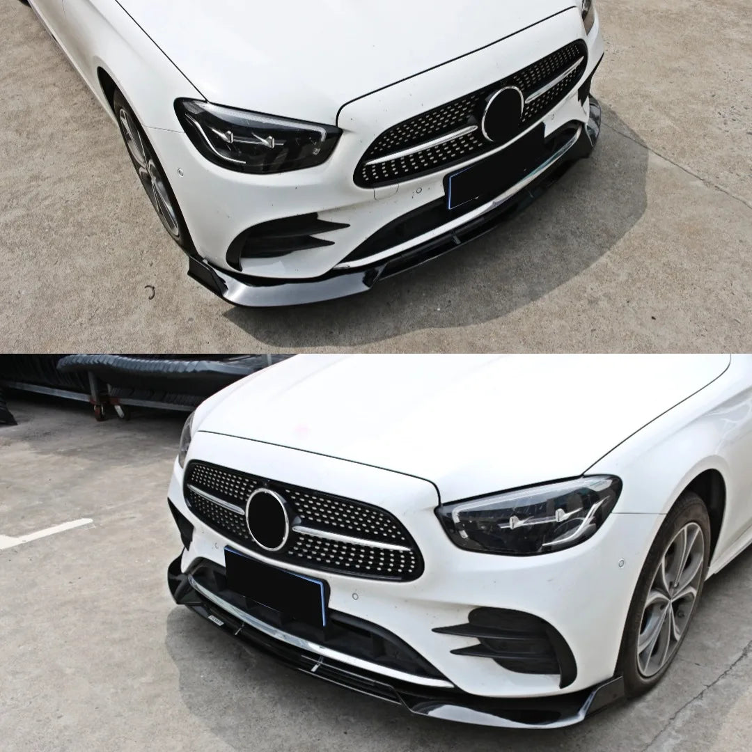 Mercedes Clase E W213 4 Puertas Estilo AMG Negro Brillo Lip Frontal (2021-2023)