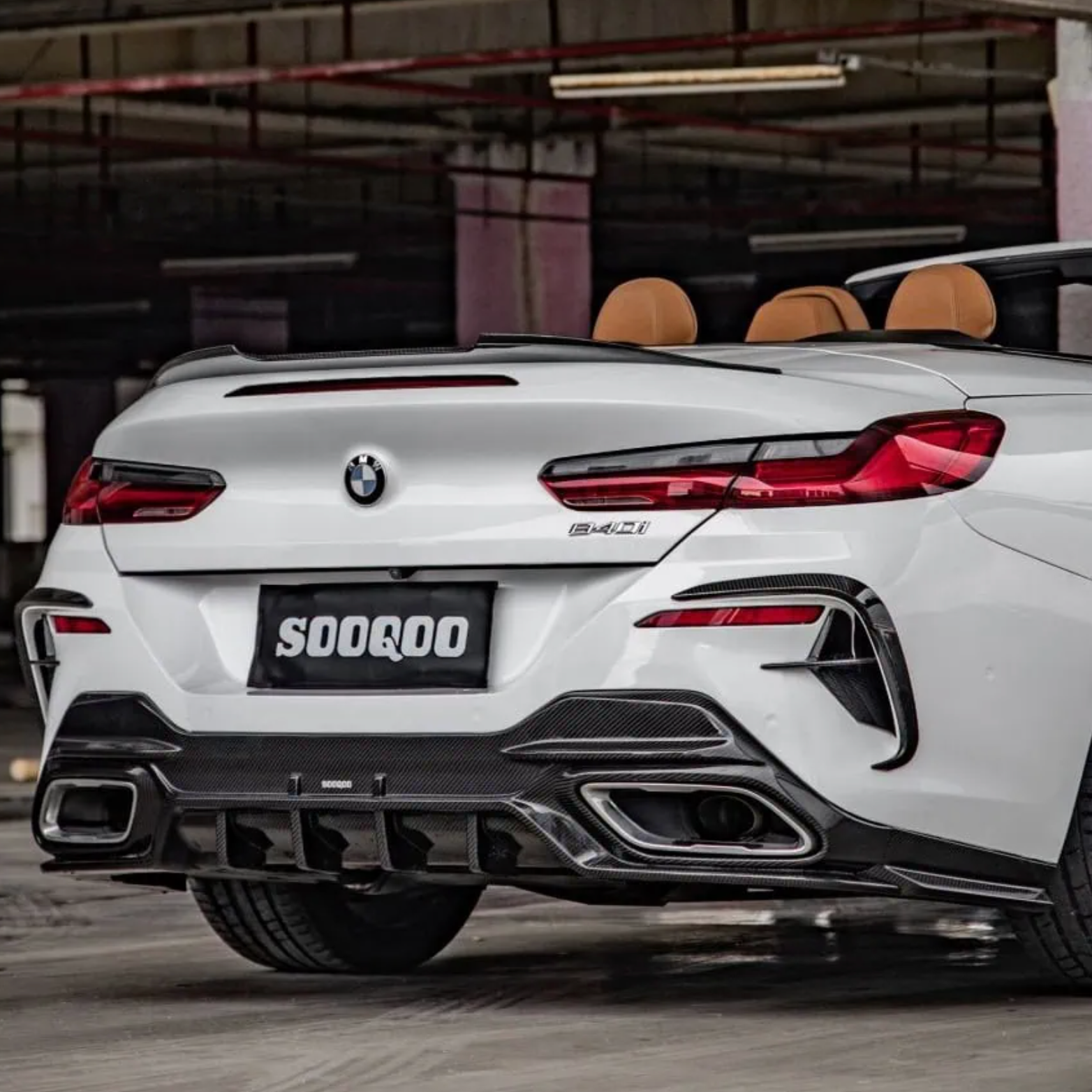 BMW 8 Series G14 G15 M-Sport Pre-Preg Carbon Fibre Rear Diffuser By Sooqoo (2018+)