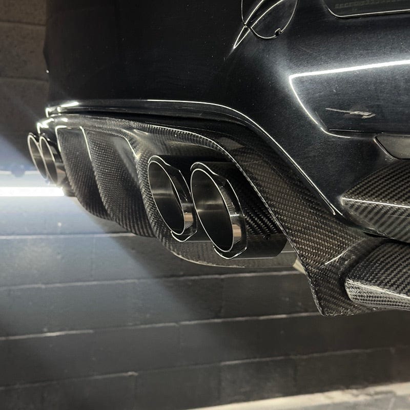 BMW M3 F80 | M4 F82/F83 Colas de escape de carbono corte biselado