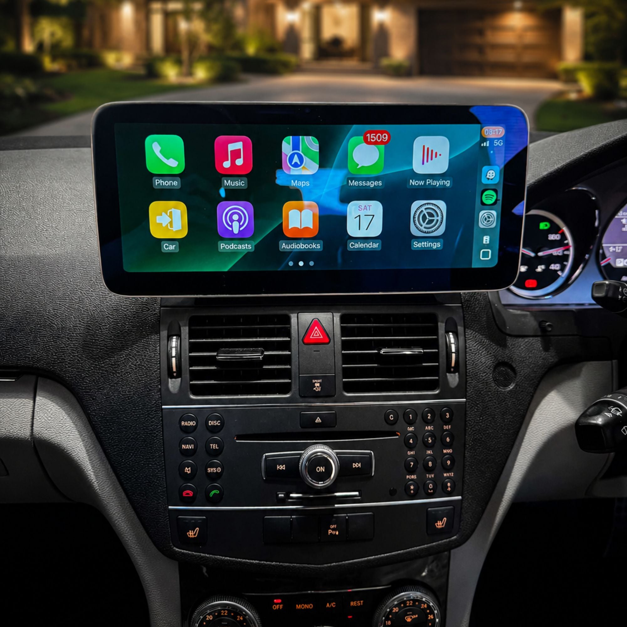 Mercedes Clase C W204 | 12.3" Pantalla Táctil Apple CarPlay/Android Auto | (2008-2010)