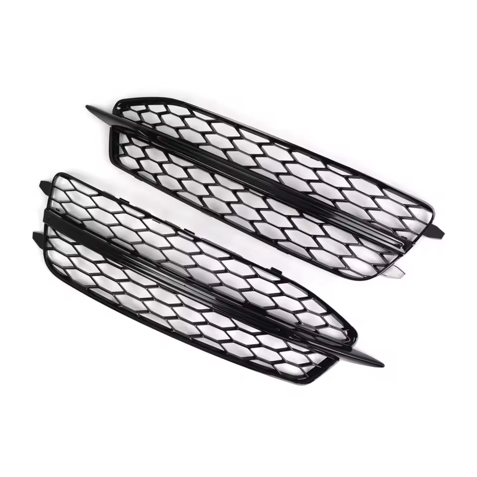 Audi A6 S-Line / S6 C7 Gloss Black Fog Light Grills (2012-2015)