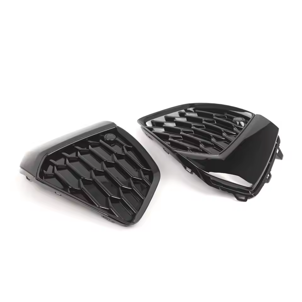 Audi A3 8Y S-Line Gloss Black Fog Light Grills (2020-2023)