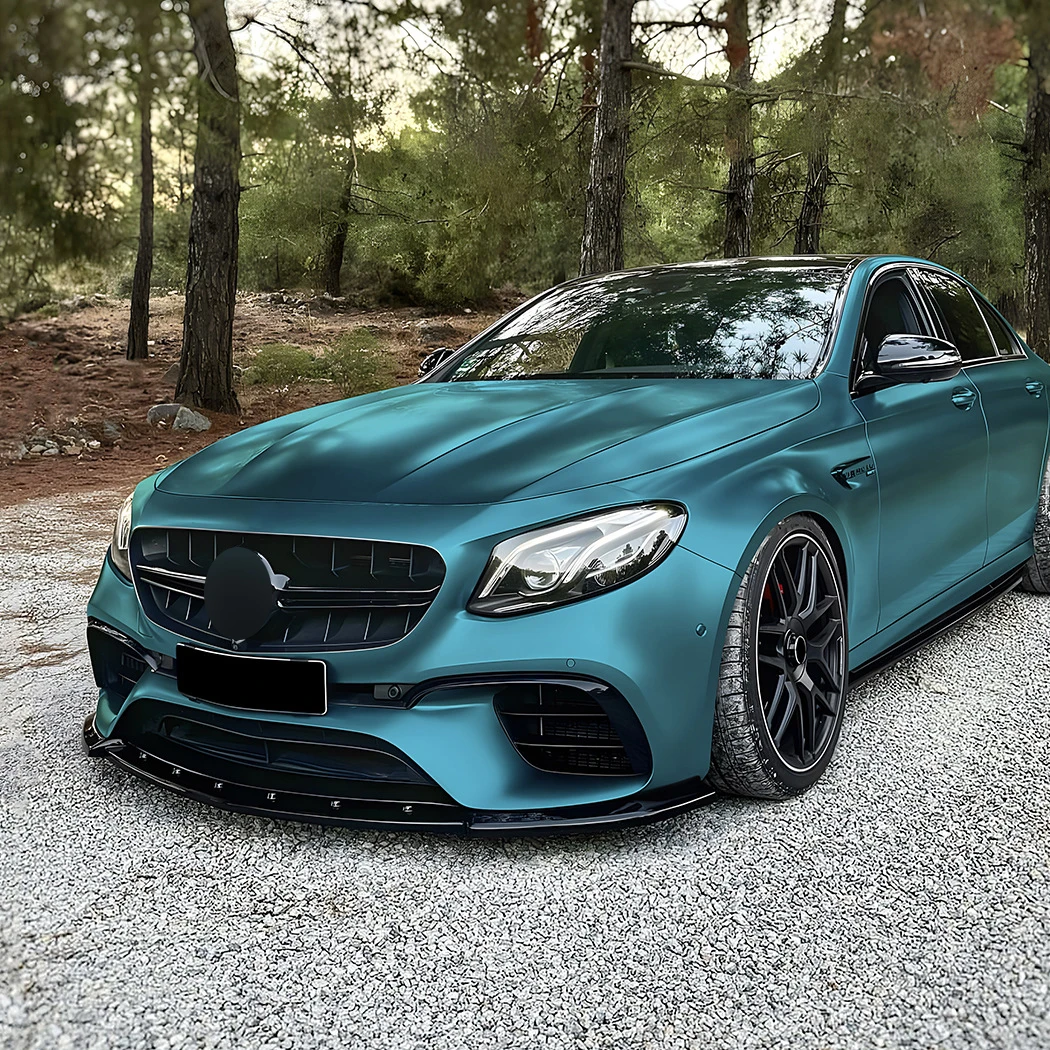 Mercedes Clase E W213 Lip Frontal Estilo E63 AMG Negro Brillo (2017-2020)