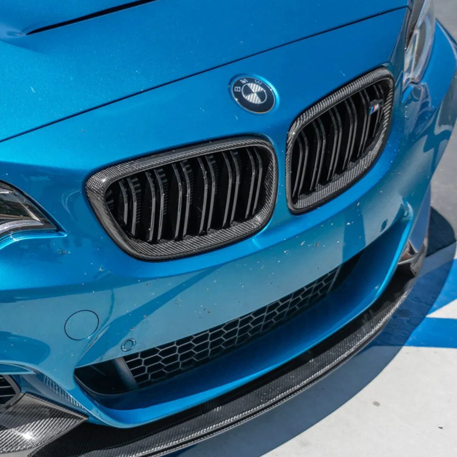 BMW Serie 2 y M2 Carbon Fibre Rejillas delanteras de doble lama F22 F23 F87