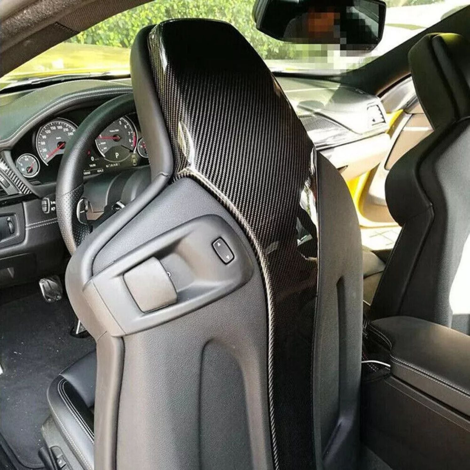 Cubiertas de respaldo de asiento de carbono prepreg para BMW M3 F80 / M4 F82 F83 por OPTIC (2014-2019)