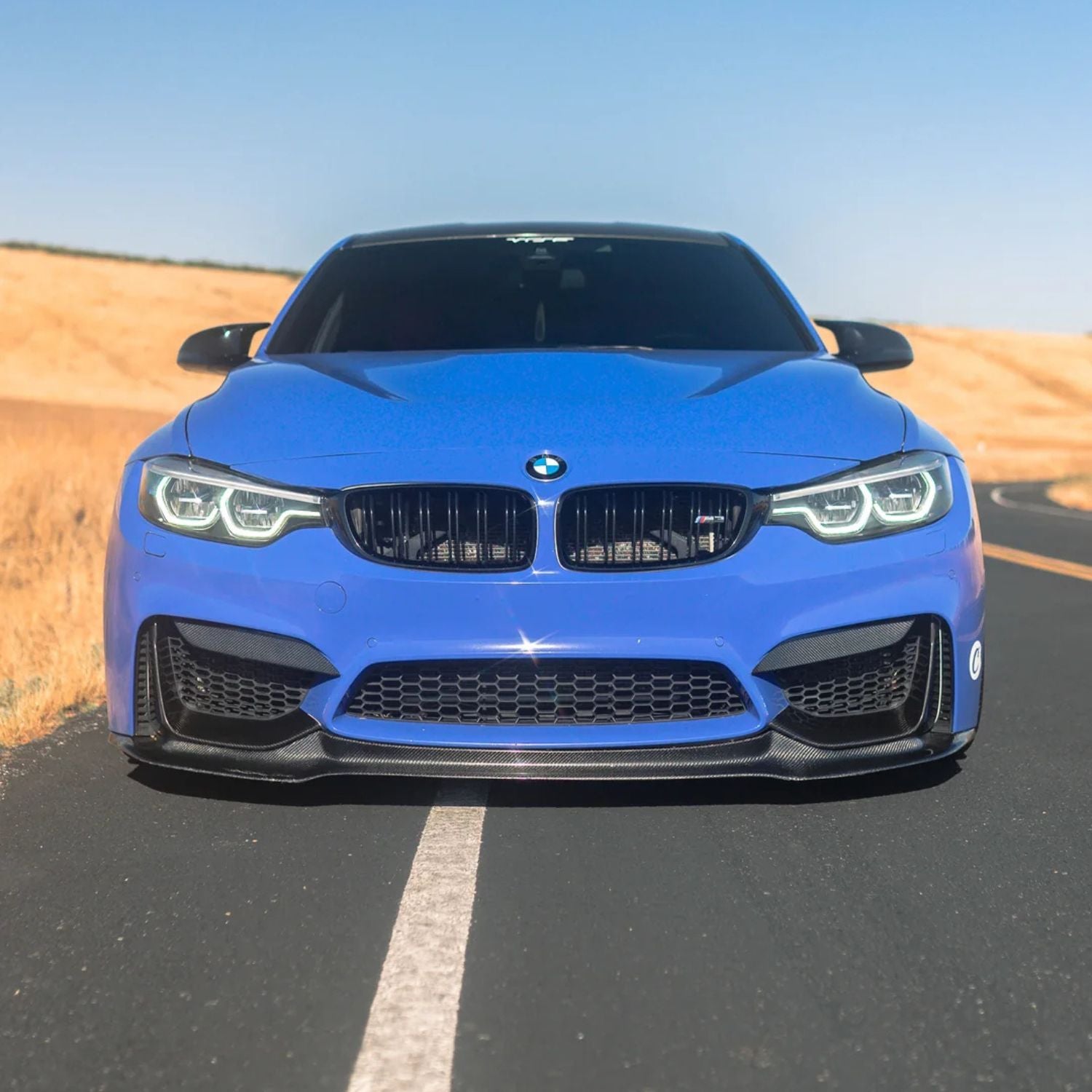 BMW M3 F80 / M4 F82 F83 Carbon Fibre V2 Style Front Lip Splitter (2014-2019)