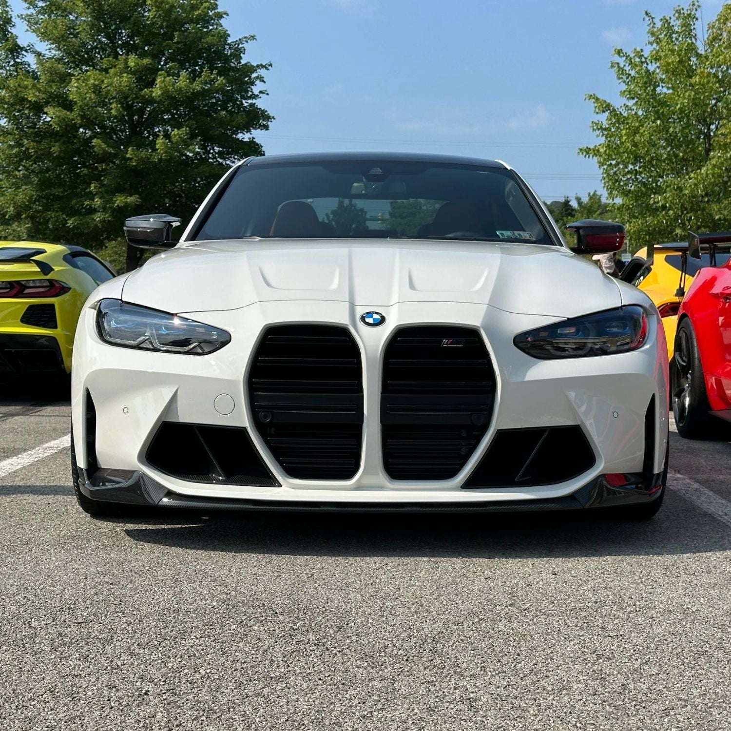 BMW M3 G80 G81 / M4 G82 G83 Pre-Preg Dry Carbon Fibre M Performance Style Front Lip Splitter By OPTIC (2021+)