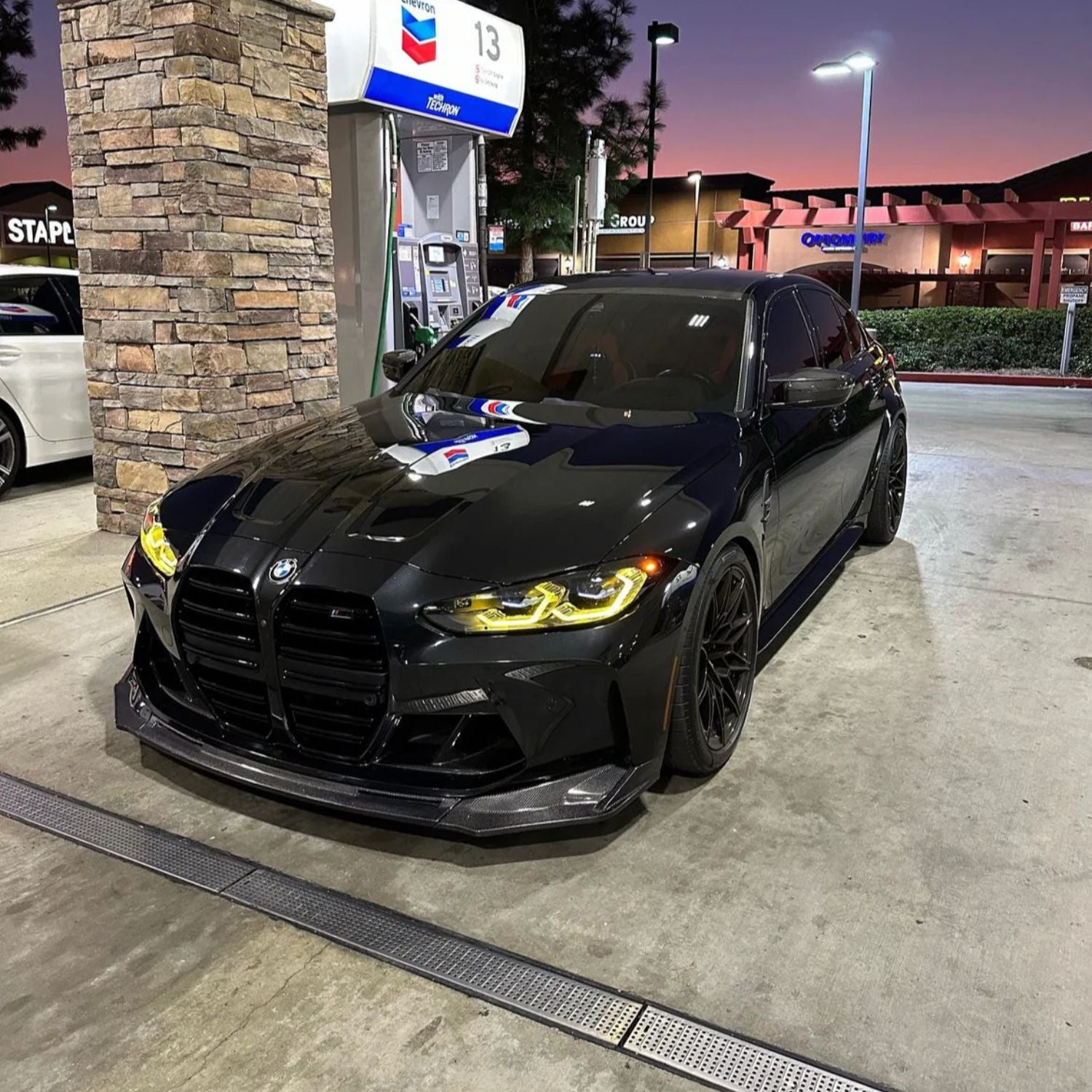 BMW M3 G80 G81 / M4 G82 G83 Carbon Fibre V Style Front Lip Splitter (2021+)