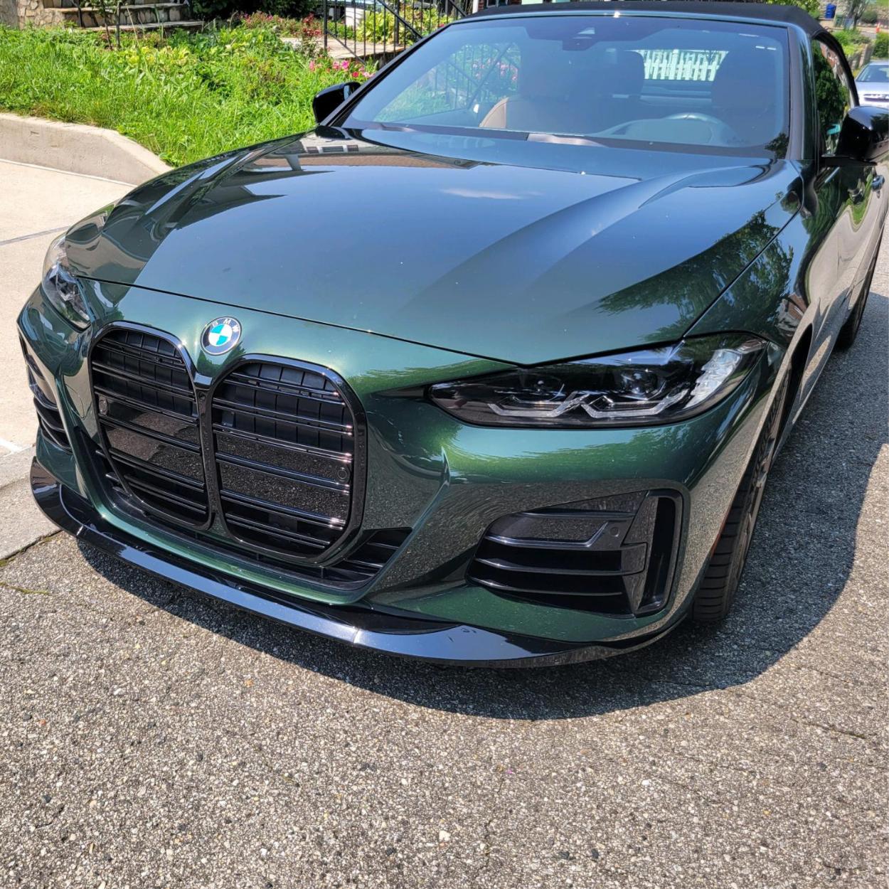 BMW 4 Series G22 M Sport Gloss Black MP Style Front Lip Splitter (2020+)