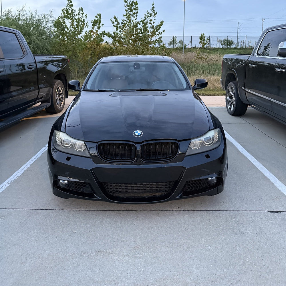 BMW Serie 3 E90/E91 LCI Parrillas Frontales Doble Lama Negro Brillo (2009-2013)