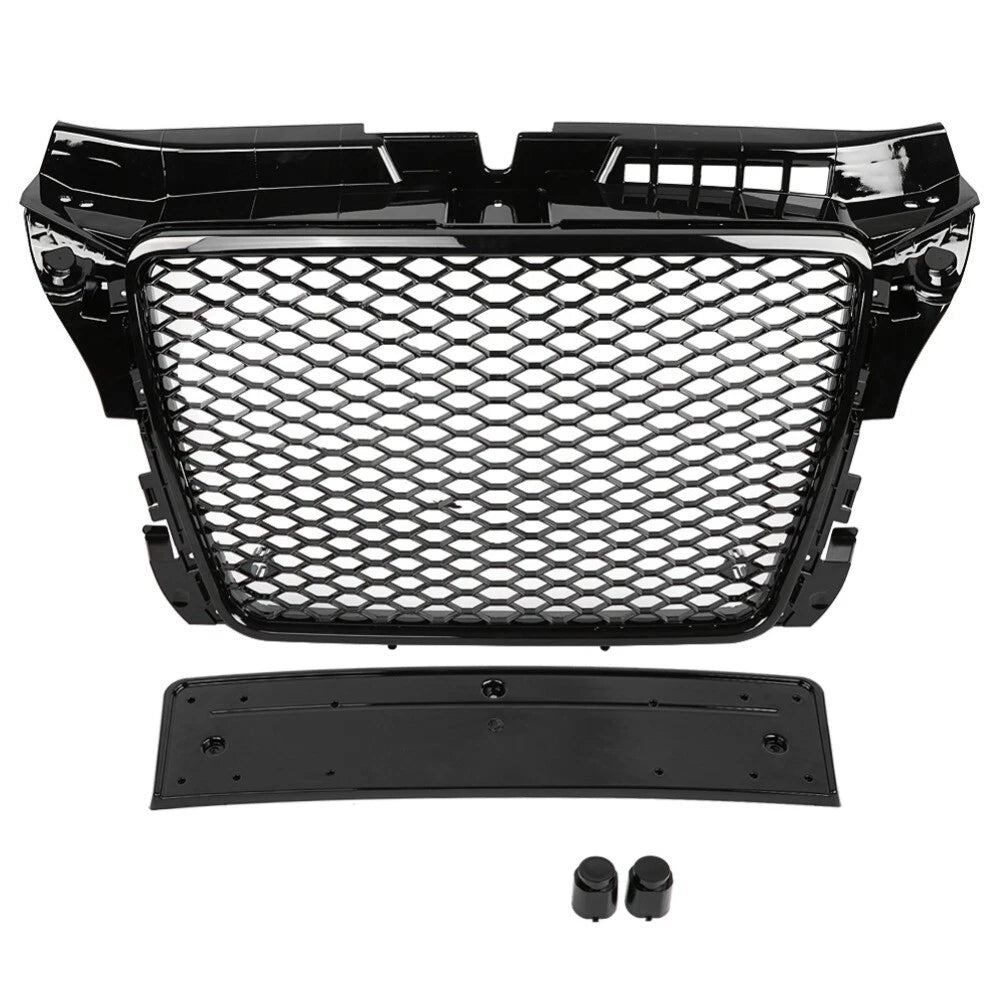 Audi A3/S3 8P Parrilla Panal Estilo RS3 Negro Brillo (2008-2012)