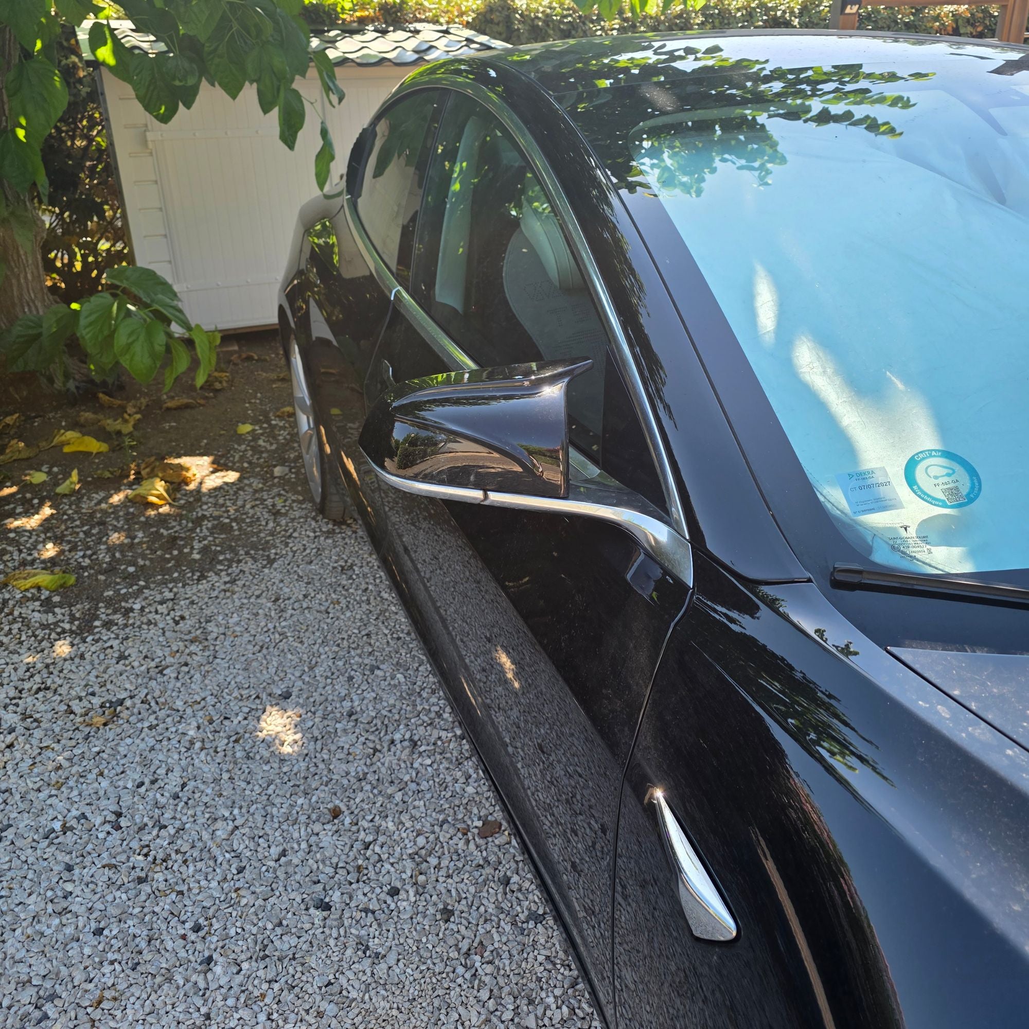 Carcasas de Espejo M-Style Negro Brillo para Tesla Model 3 (2017-2023)