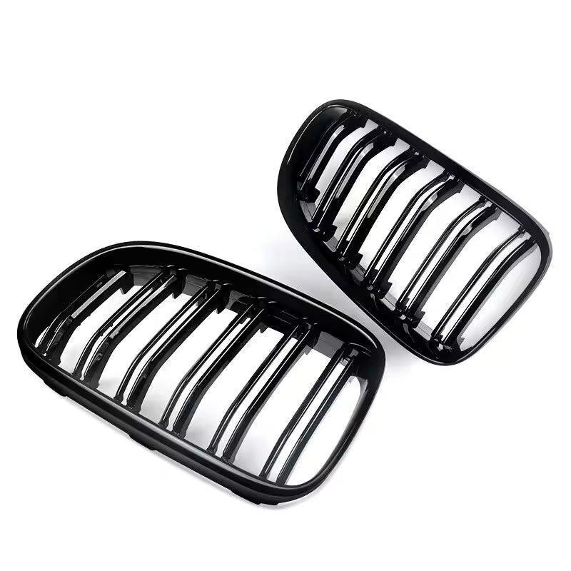 BMW 3 Series E92/E93 LCI Gloss Black Double Slat Front Grills (2010-2013)
