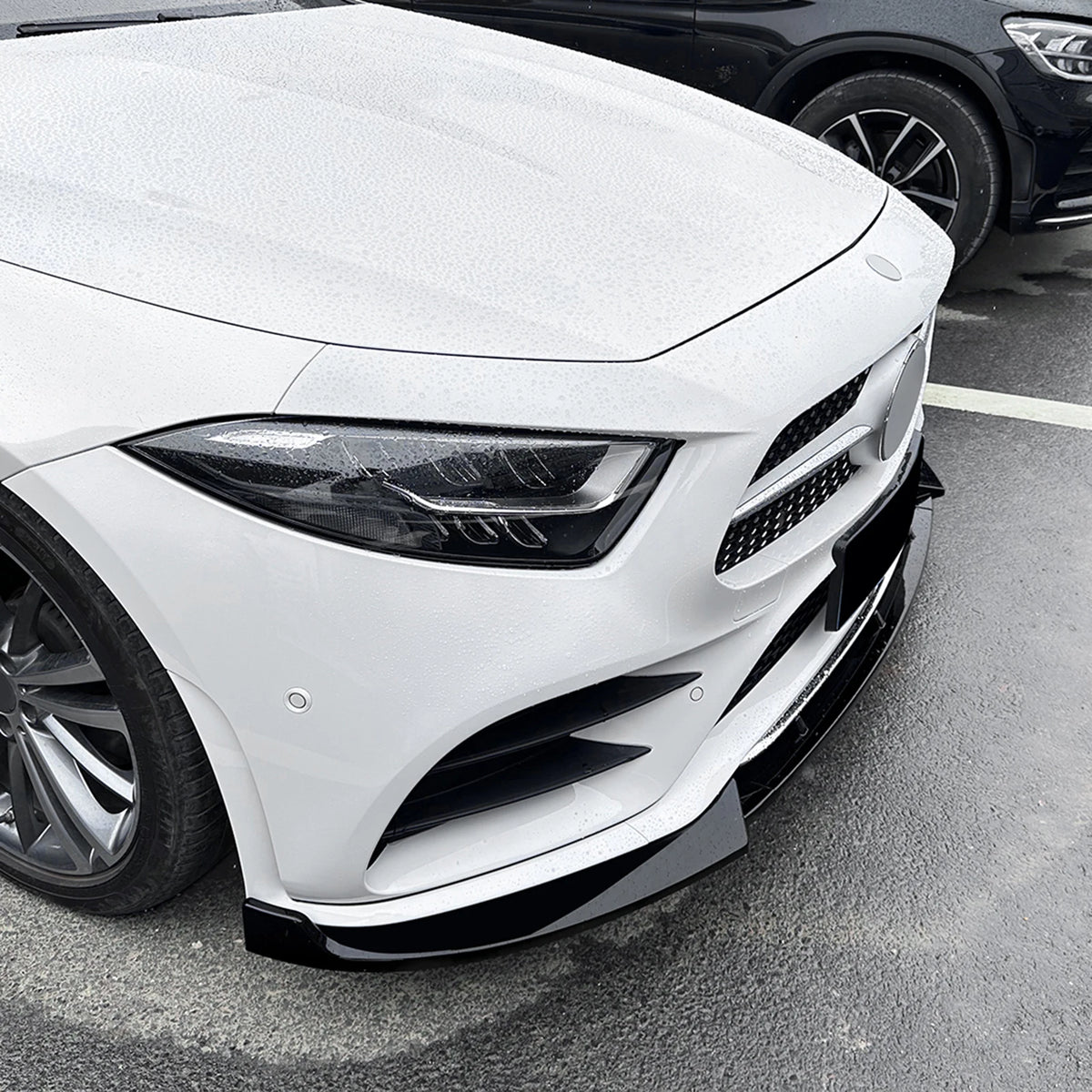 Mercedes CLS C257 AMG Style Gloss Black Front Lip Splitter (2018-2021)