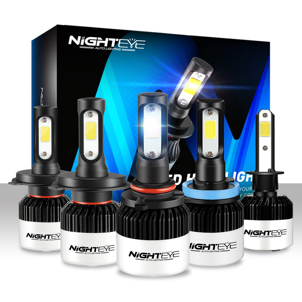 NIGHT EYE 6500K 72W Bombillas LED brillantes para faros delanteros (H7/H4/H8/H9/H11/HB3 9005/HB4 9006)