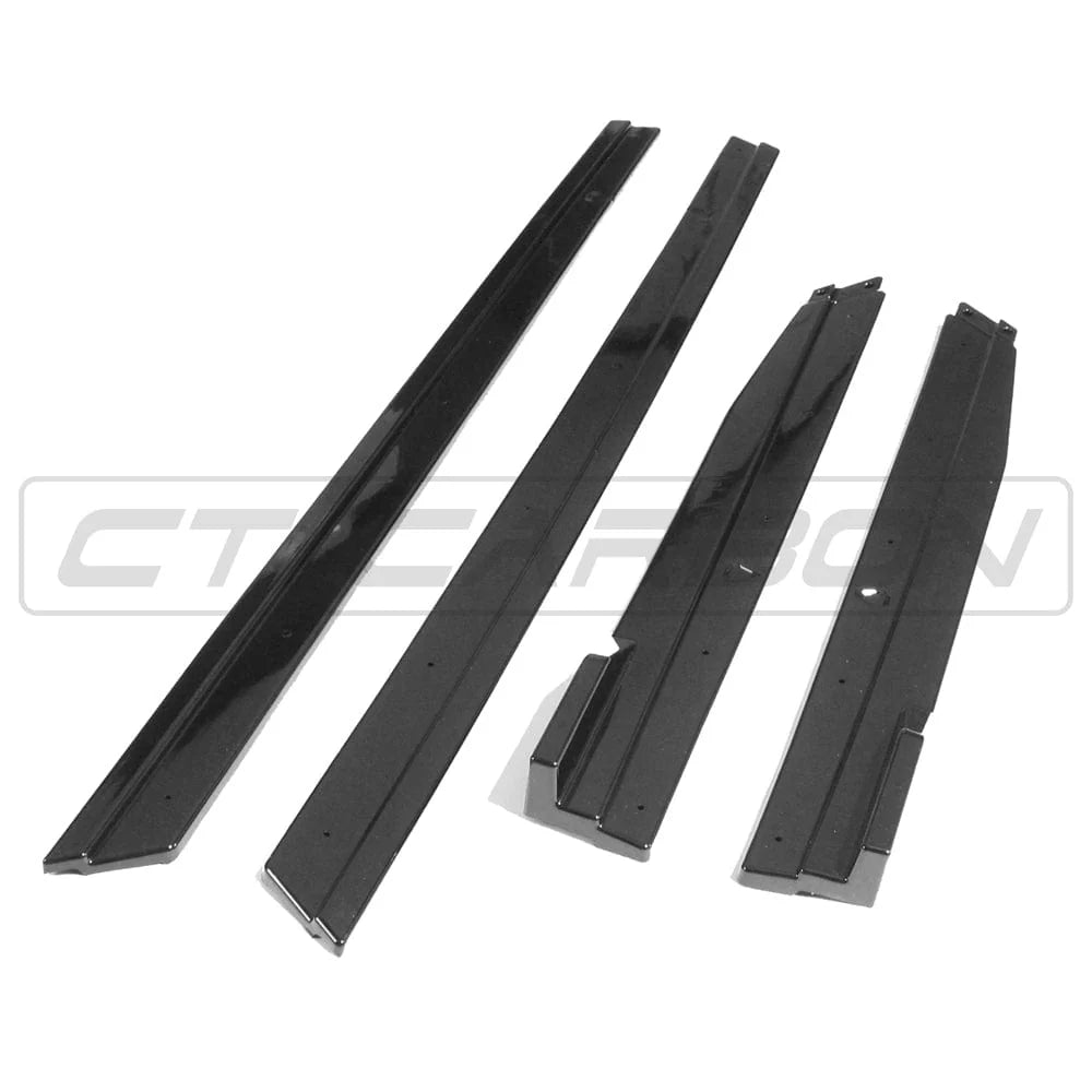 VW GOLF R/GTD/GTI MK7/7.5 2014-2020 GLOSS BLACK SIDE SKIRTS - CT CARBON - Avoro Design