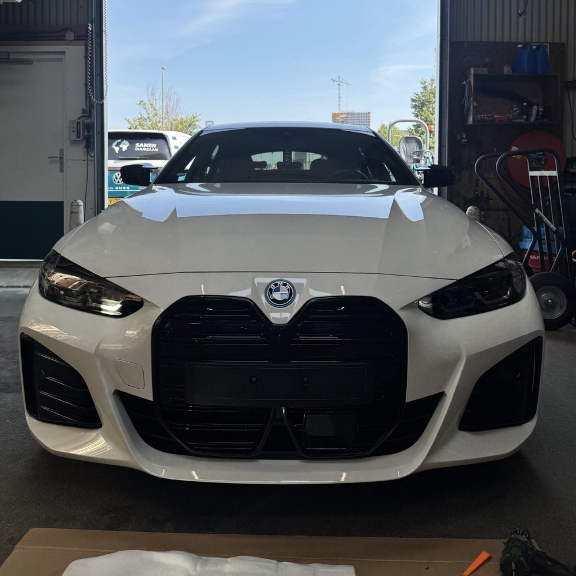 Parrilla Delantera Doble Lama Negro Brillo para BMW i4 G26 (2020-2023)