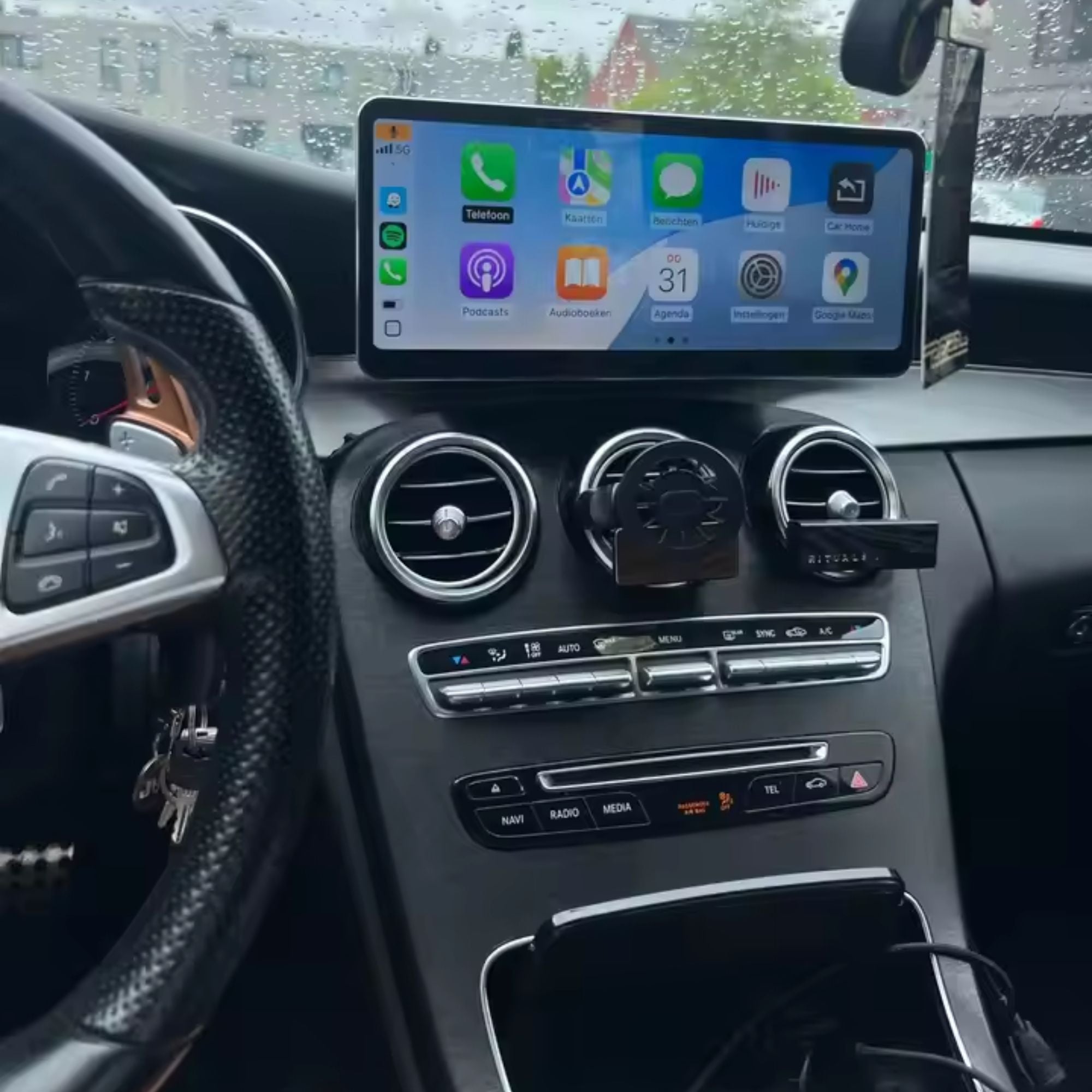 Mercedes Clase C/GLC | W205/X253 | 12.3" Pantalla Táctil Apple CarPlay/Android Auto | (2014-2019)