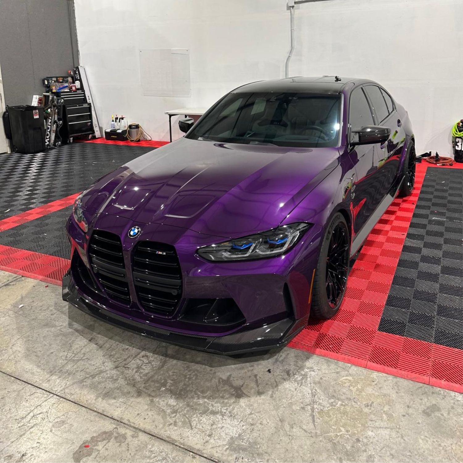 BMW M3 G80 G81 / M4 G82 G83 Carbon Fibre V Style Front Lip Splitter (2021+)