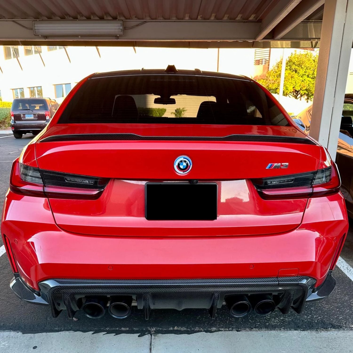 BMW M3 G80 G81 / M4 G82 G83 Pre-Preg Dry Carbon Fibre 3D Style Rear Diffuser By OPTIC (2021+)