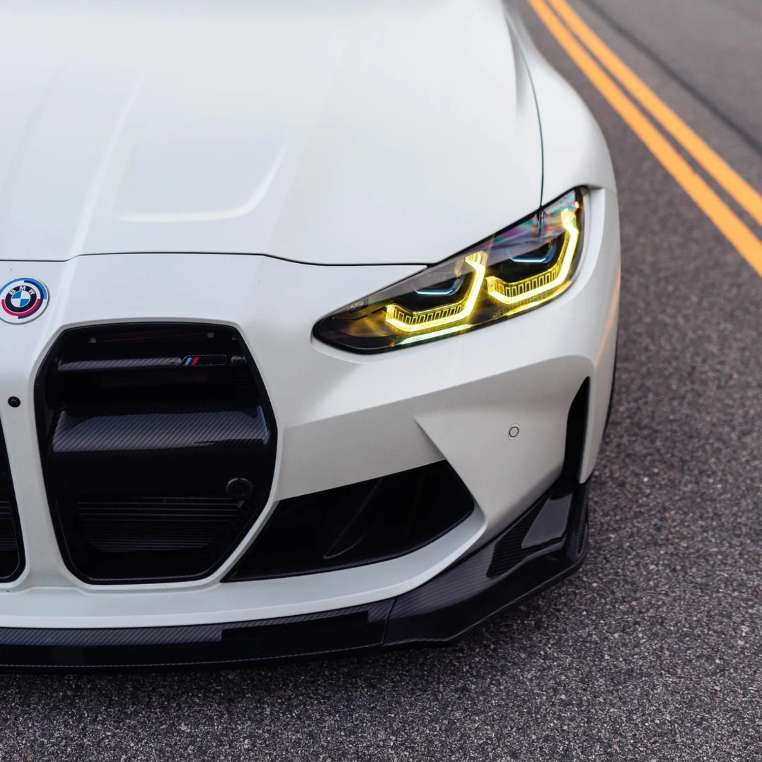Juego de Módulos de Luces LED DRL Amarillas Estilo CSL para BMW M3 G80/G81 & M4 G82/G83