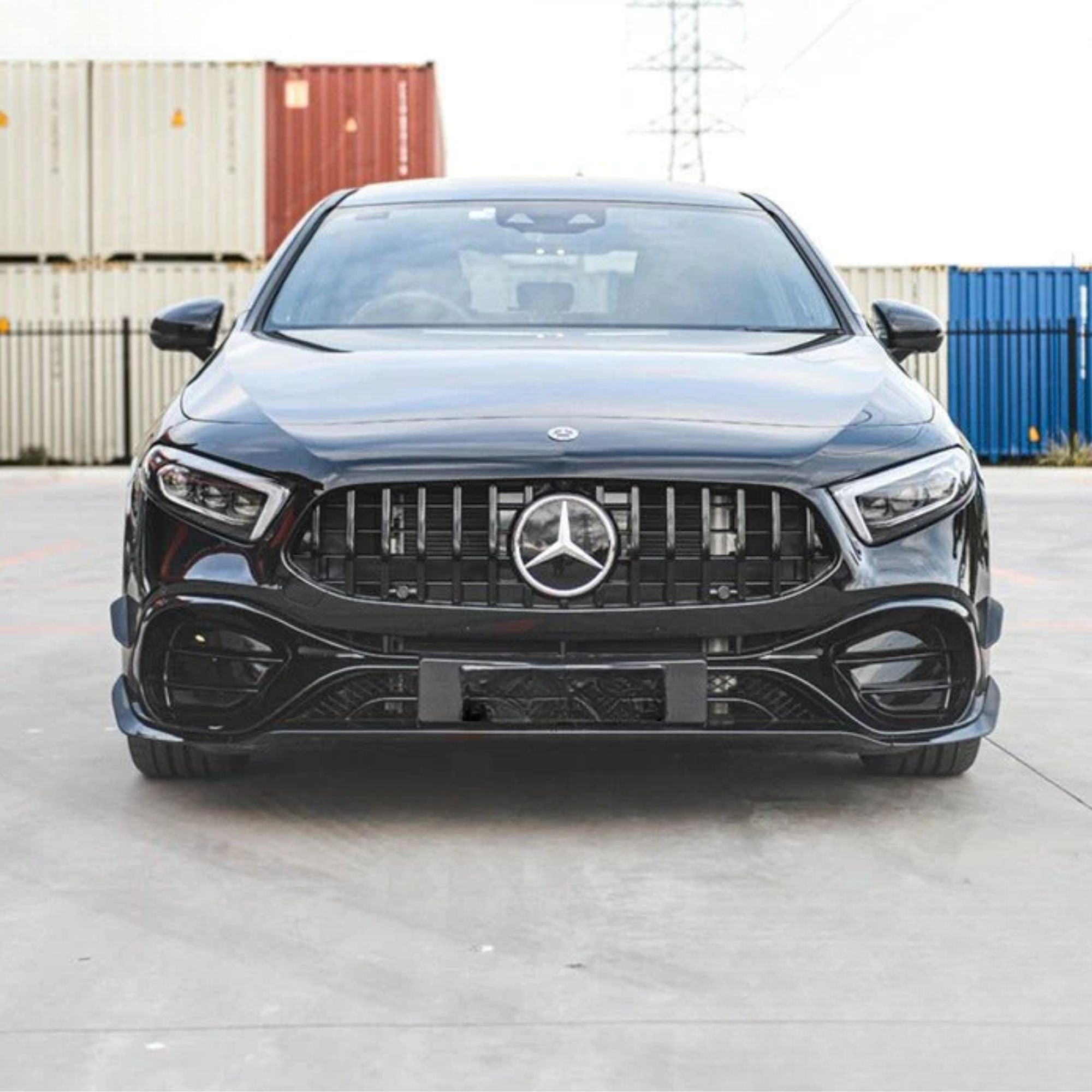 Mercedes A-Class W177 Gloss Black Panamericana GT Style Grill (2018-2022)