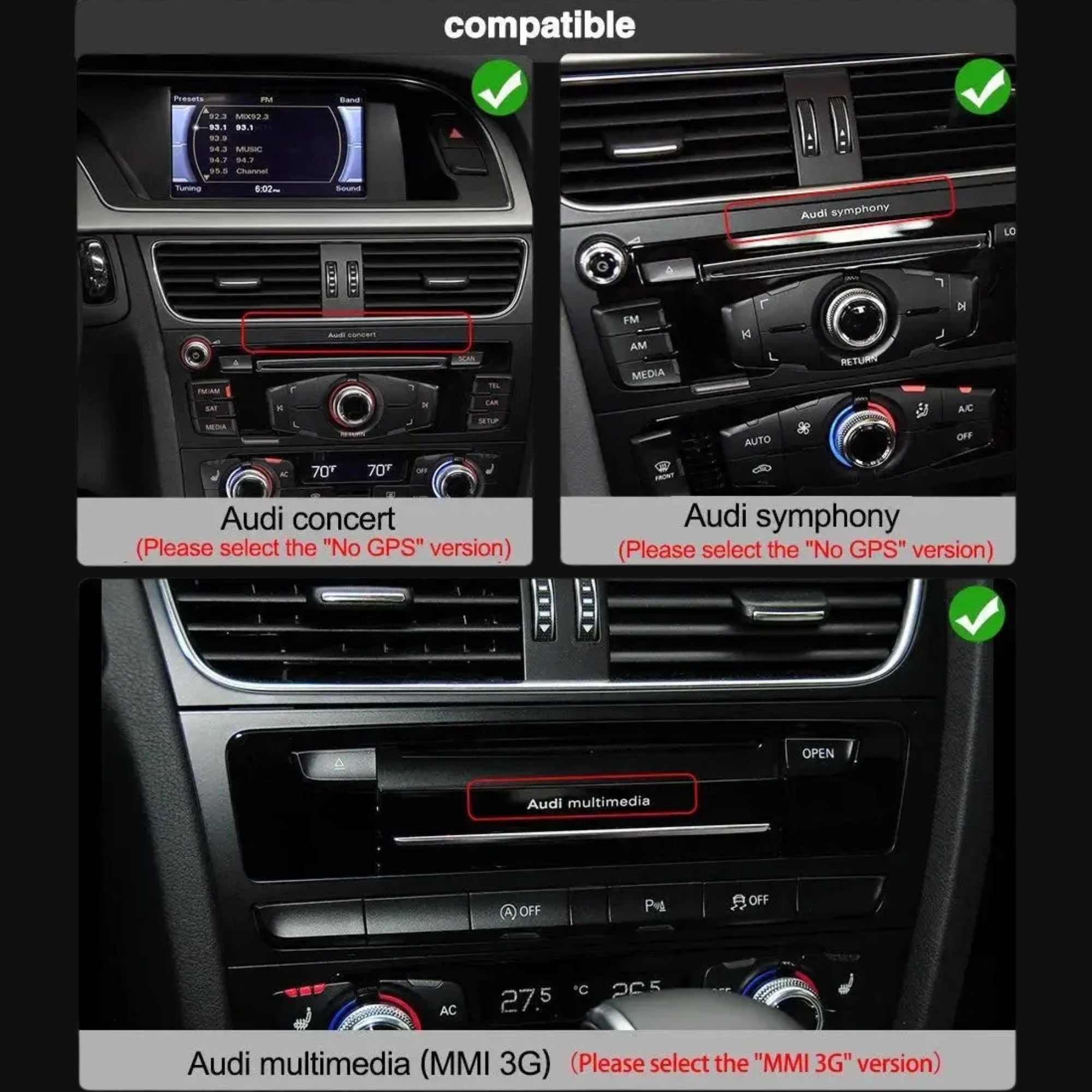 Audi Q5/SQ5 8R | 12.3" Pantalla Táctil Apple CarPlay/Android Auto | (2009-2017)