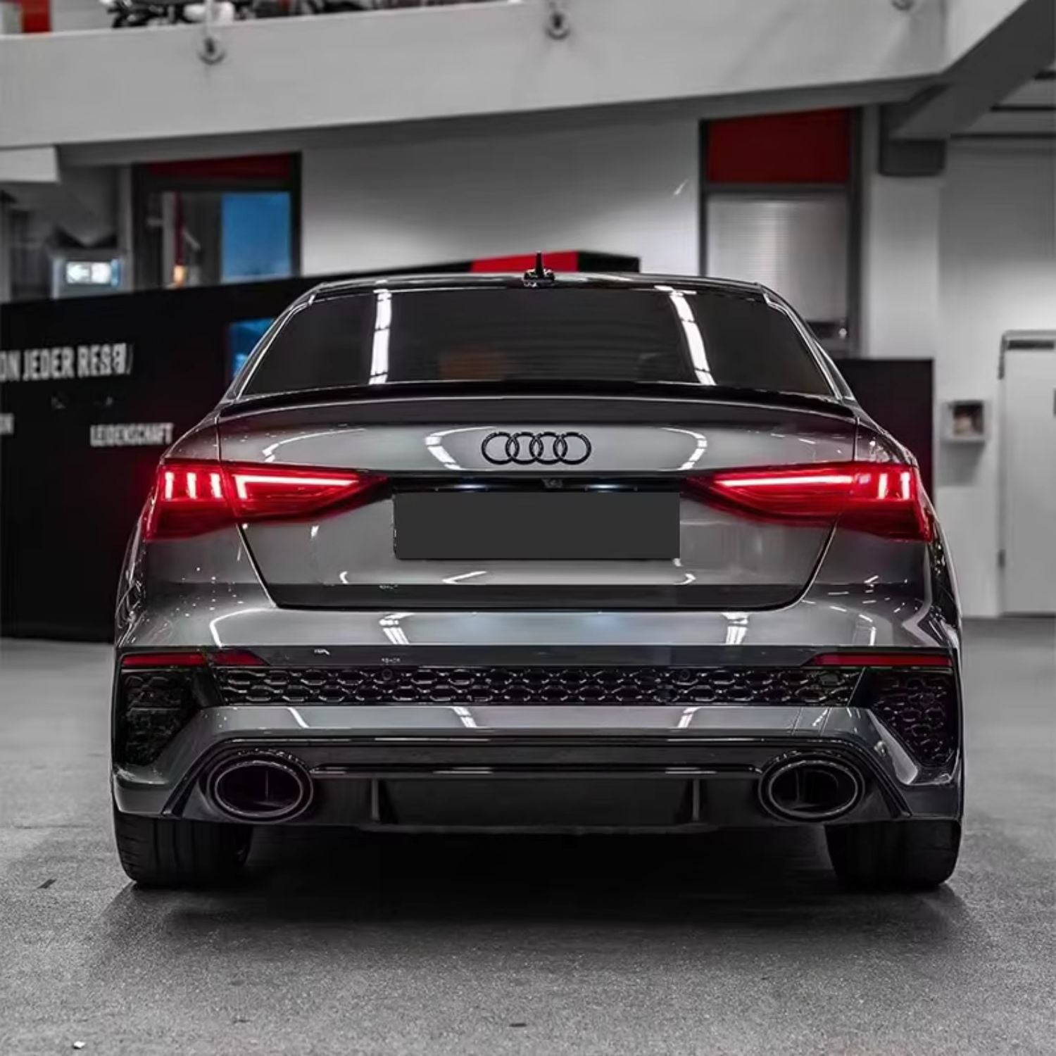 Audi A3 S3 RS3 8Y Gloss Black Rear Spoiler V2 (2020-2024)