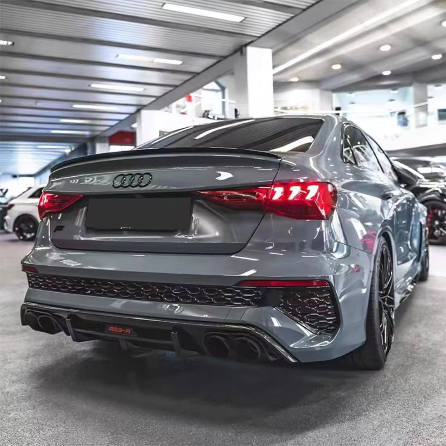 Audi A3 S3 RS3 8Y Gloss Black Rear Spoiler V2 (2020-2024)