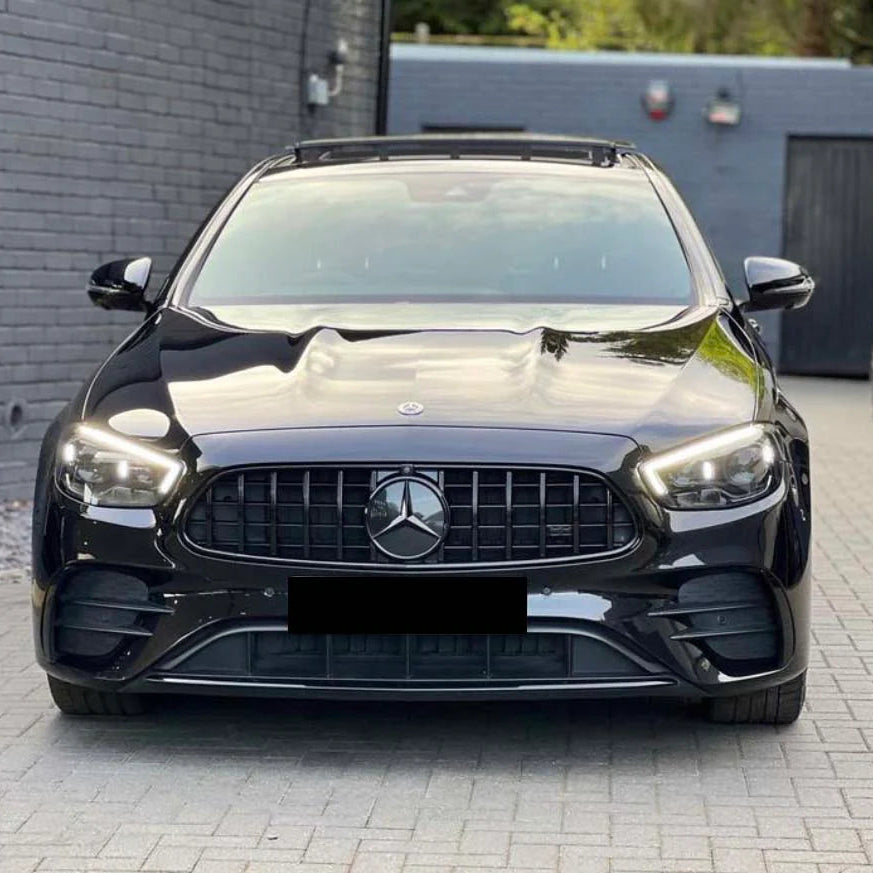 Mercedes E-Class W213 Facelift Parrilla Panamericana GT Estilo Negro Brillo (2020-2023)