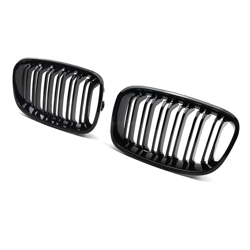 1 Series Pre-LCI Gloss Black Double Slat Front Grills F20 F21 (2011-2014) - Avoro Design